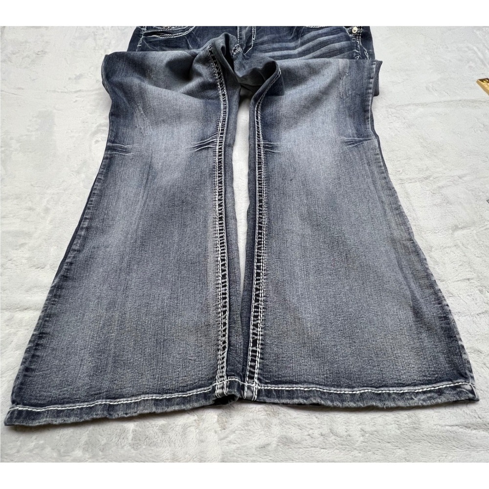 Amethyst Series 31 Women's Flare Jeans 22 Blue Denim Contrast Stitch Western - Picture 9 of 12